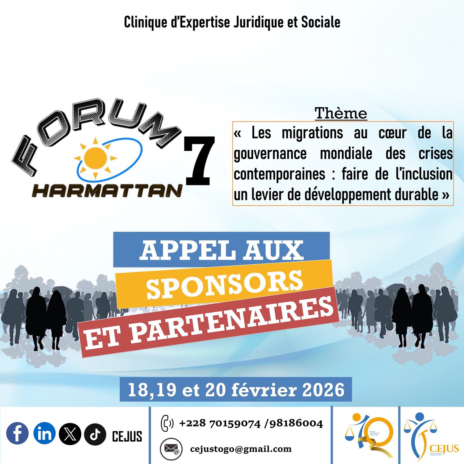 FORUM HARMATTAN 7ème EDITION/APPEL AUX PARTENAIRES ET SPONSORS