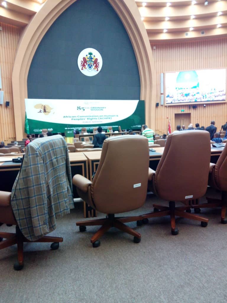 La CEJUS à la quatre-vingt-cinquième session ordinaire de la Commission Africaine des Droits de l’Homme et des Peuples (CADHP)