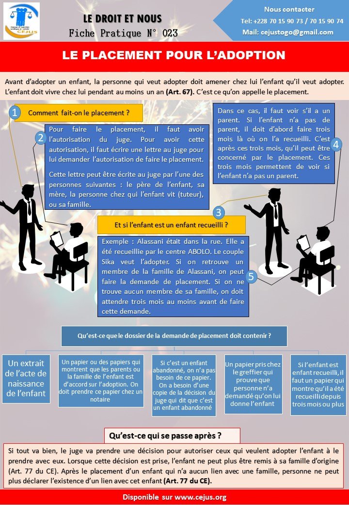 N023 LE PLACEMENT POUR L’ADOPTION