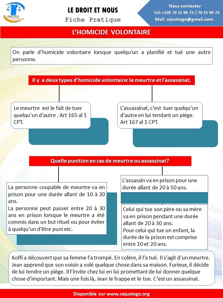 FICHE PRATIQUE N043 L’HOMICIDE VOLONTAIRE