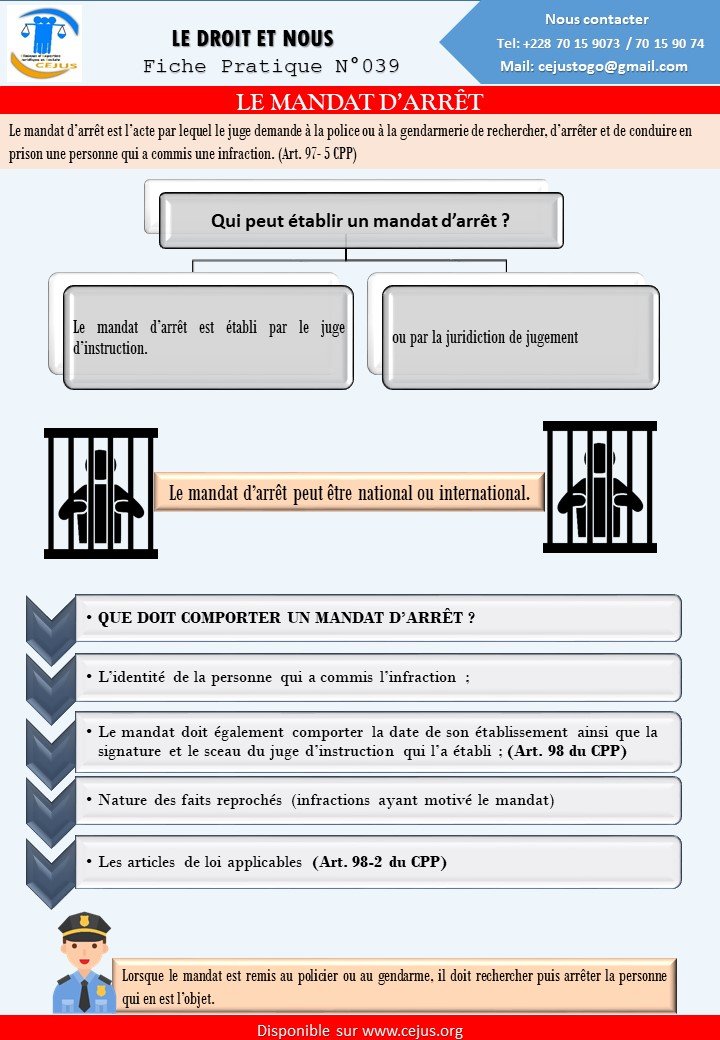 N039 LE MANDAT D’ARRÊT